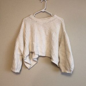 Cozy Anthropologie Cropped Sweater